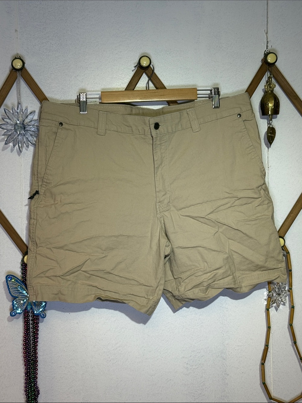 Men's Flat-Front Khaki Casual Shorts